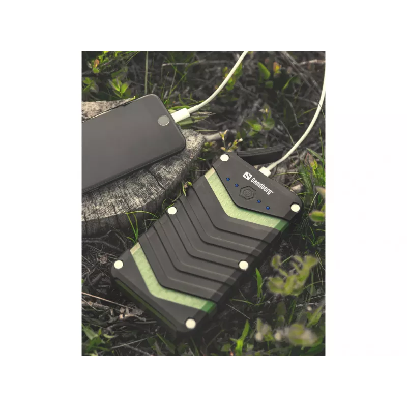 Sandberg Survivor Powerbank 20000, 20000 mAh, litio-ion (Li-Ion), negro, verde
