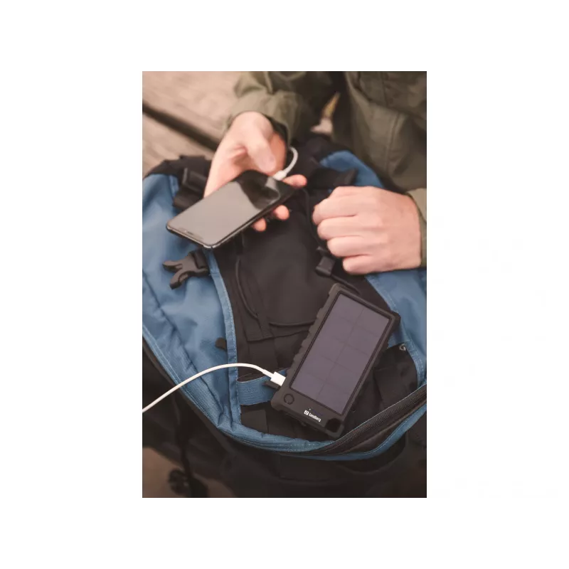 Sandberg Outdoor Solar Powerbank 10000, 10000 mAh, negro