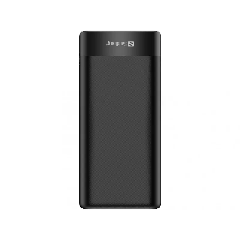 Sandberg Powerbank 20000 PD65W+2xQC3.0, 20000 mAh, litio-ion (Li-Ion), Quick Charge 3.0, 65 W, negro