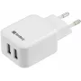 Sandberg Cargador de CA Dual USB 2.4+1A EU, interior, CA, USB, 5 V, negro, blanco