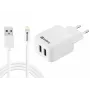 Sandberg Cargador de CA EU Lightning 2.4A, interior, CA, 5 V, blanco