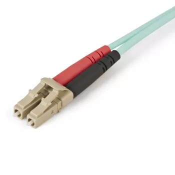 StarTech.com Cable de fibra óptica multimodo OM4 LC/UPC a LC/UPC de 2 m (6 ft), fibra zipcord LOMMF/VCSEL 50/125 µm, 100G, baja pérdida de inserción – cable de conexión de fibra LSZH