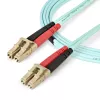 StarTech.com Cable de fibra óptica multimodo OM4 LC/UPC a LC/UPC de 2 m (6 ft), fibra zipcord LOMMF/VCSEL 50/125 µm, 100G, baja pérdida de inserción – cable de conexión de fibra LSZH
