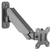 Soporte de pared Manhattan para TV y monitores (brazo de resorte, 2 articulaciones), para pantallas de 17 inch a 32 inch, compatibilidad VESA: 75x75 mm y 100x100 mm – comprueba las dimensiones de los cuatro orificios de montaje en la parte posterior de la pantalla para asegurarte de que encaja, máx. 8 kg, negro, soporte, garantía de por vida