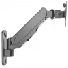 Soporte de pared Manhattan para TV y monitores (brazo de resorte, 2 articulaciones), para pantallas de 17 inch a 32 inch, compatibilidad VESA: 75x75 mm y 100x100 mm – comprueba las dimensiones de los cuatro orificios de montaje en la parte posterior de la pantalla para asegurarte de que encaja, máx. 8 kg, negro, soporte, garantía de por vida