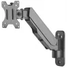 Soporte de pared Manhattan para TV y monitores (brazo de resorte, 2 articulaciones), para pantallas de 17 inch a 32 inch, compatibilidad VESA: 75x75 mm y 100x100 mm – comprueba las dimensiones de los cuatro orificios de montaje en la parte posterior de la pantalla para asegurarte de que encaja, máx. 8 kg, negro, soporte, garantía de por vida