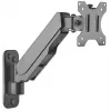 Soporte de pared Manhattan para TV y monitores (brazo de resorte, 2 articulaciones), para pantallas de 17 inch a 32 inch, compatibilidad VESA: 75x75 mm y 100x100 mm – comprueba las dimensiones de los cuatro orificios de montaje en la parte posterior de la pantalla para asegurarte de que encaja, máx. 8 kg, negro, soporte, garantía de por vida