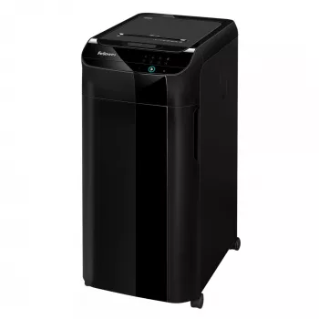 Destructora de documentos Fellowes 550 hojas alimentación automática corte cruzado AutoMax 550C con depósito de 83 litros alta seguridad P4