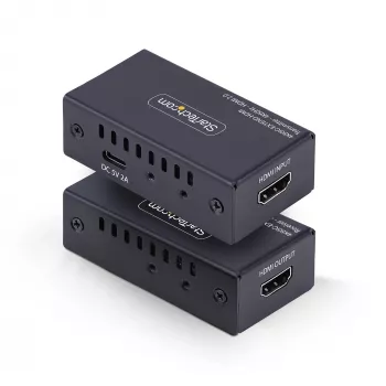 Extensor HDMI StarTech.com sobre CAT5e/CAT6, 4K 60Hz, hasta 200ft (60m), kit transmisor y receptor, Power over Cable, formato compacto