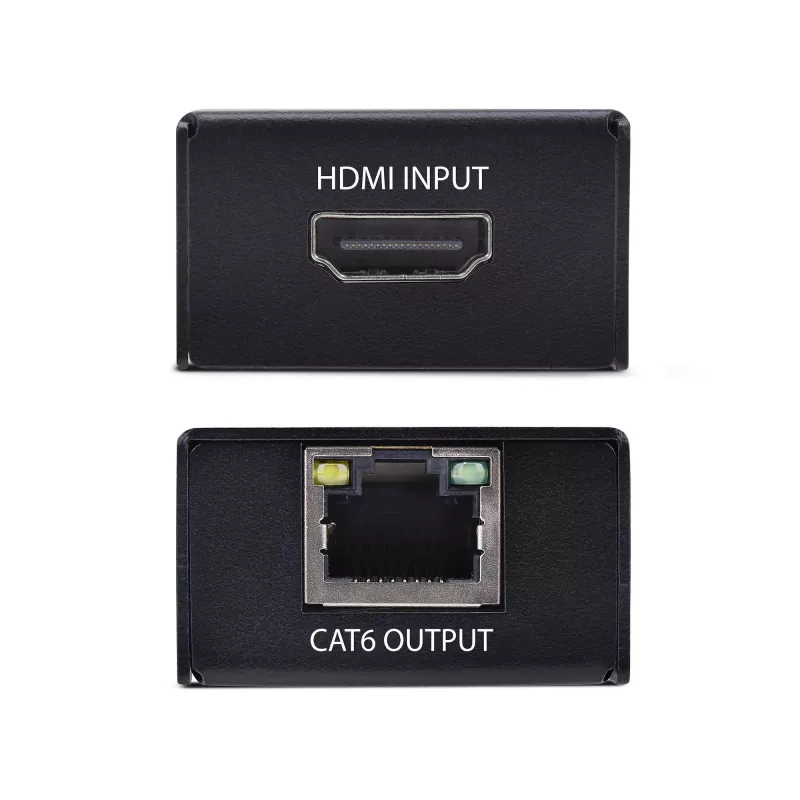 Extensor HDMI StarTech.com sobre CAT5e/CAT6, 4K 60Hz, hasta 200ft (60m), kit transmisor y receptor, Power over Cable, formato compacto