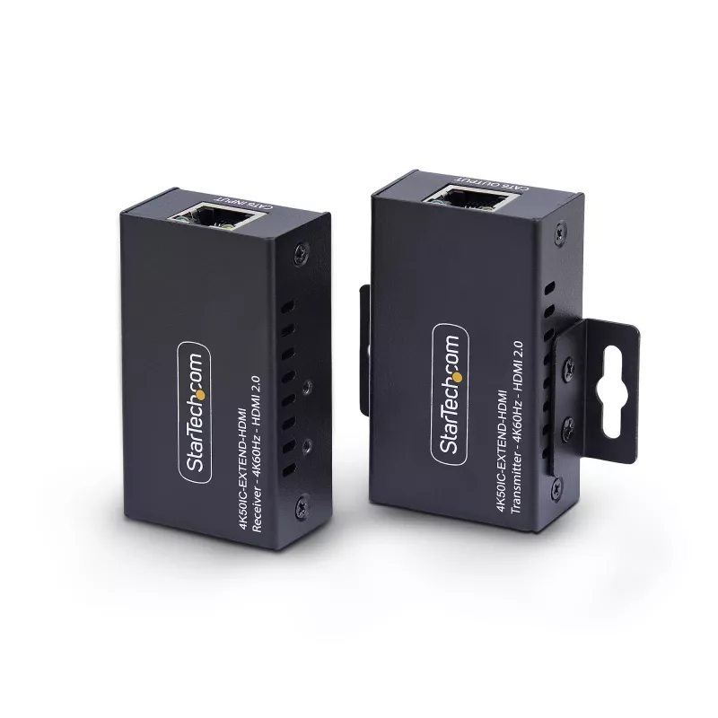 Extensor HDMI StarTech.com sobre CAT5e/CAT6, 4K 60Hz, hasta 200ft (60m), kit transmisor y receptor, Power over Cable, formato compacto