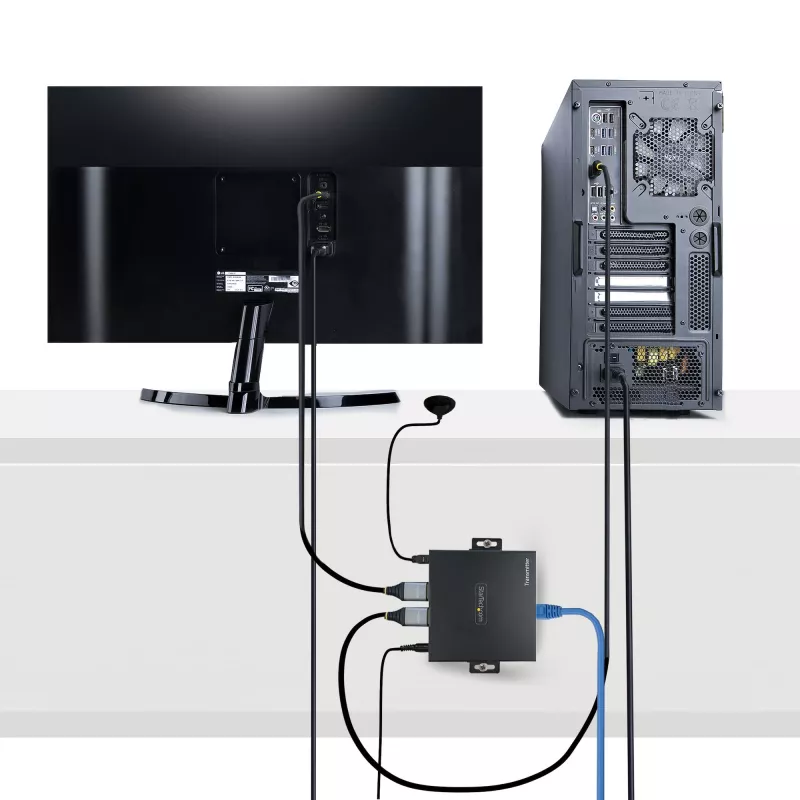 StarTech.com 4K70IC-EXTEND-HDMI Extensor AV transmisor y receptor AV negro