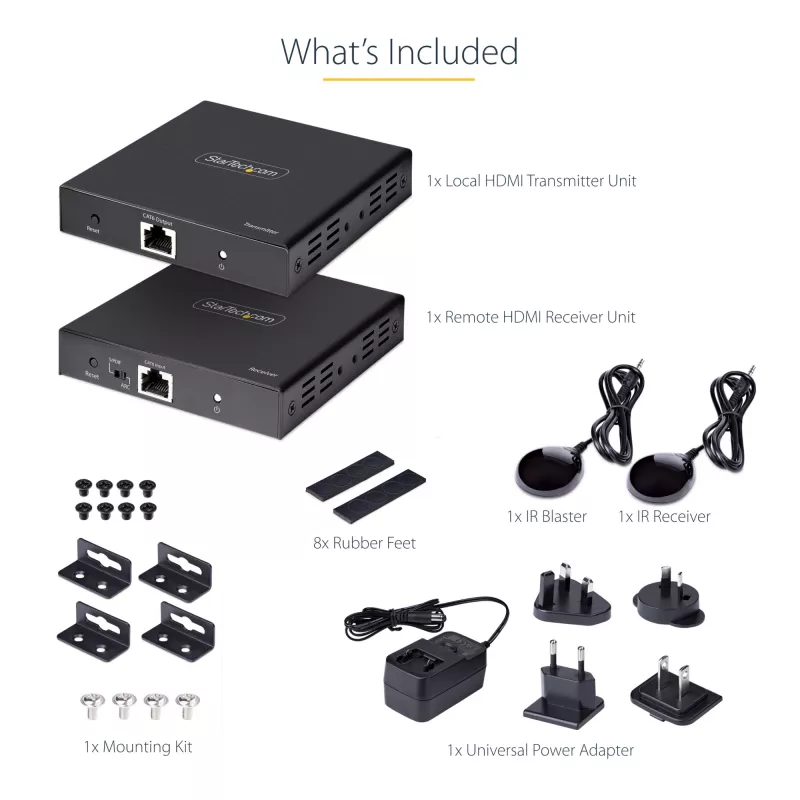 StarTech.com 4K70IC-EXTEND-HDMI Extensor AV transmisor y receptor AV negro