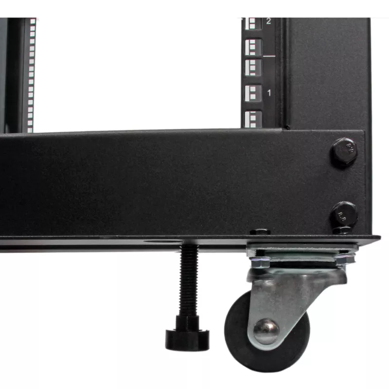 Rack de servidor móvil de marco abierto de 4 postes StarTech.com 12U, rack de red de 19