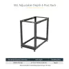Rack de servidor móvil de marco abierto de 4 postes StarTech.com 18U, rack de red de 19