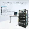 Rack de servidor móvil de marco abierto de 4 postes StarTech.com 25U, rack de red de 19