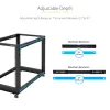 Rack de servidor móvil de marco abierto de 4 postes StarTech.com 25U, rack de red de 19