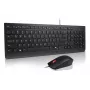 Lenovo Essential Wired Combo negro US Euro teclado ratón incluido universal USB