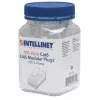 Conector modular RJ45 Intellinet, Cat6, UTP, 2 dientes, para conductor flexible, contactos chapados en oro de 15 µ, pack de 100