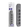 Alargador de corriente Qoltec 50275 1.8m 5 tomas de CA interior gris