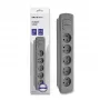 Alargador de corriente Qoltec 50275 1.8m 5 tomas de CA interior gris