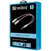 Adaptador de auriculares Sandberg Dual-Simple, TRS de 3,5 mm, conector macho, conector hembra, blanco
