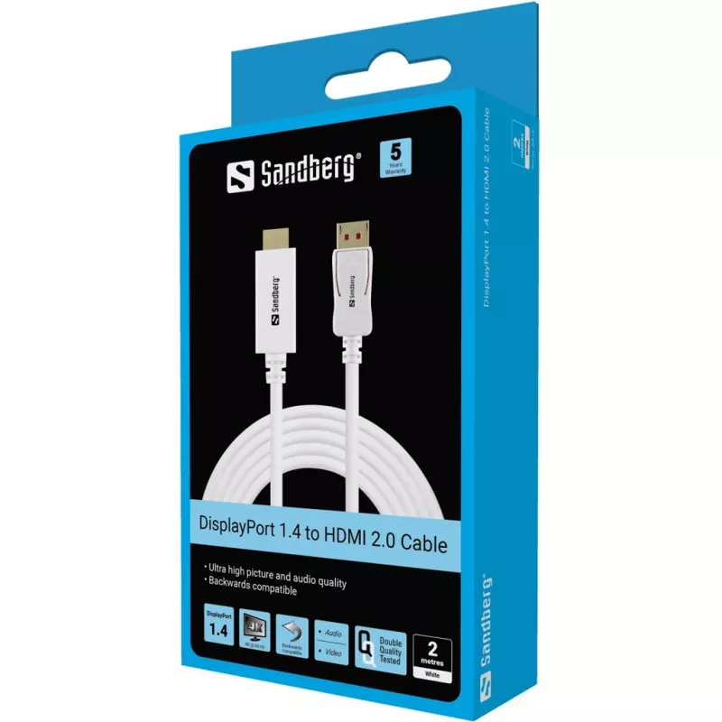 Cable Sandberg DisplayPort 1.4-HDMI 4K60Hz 2m