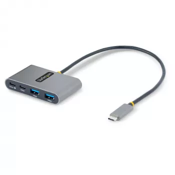Hub USB-C de 4 puertos StarTech.com con Power Delivery Pass-Through de 100W – 2x USB-A + 2x USB-C – USB 3.0 5Gbps – cable de 1ft (30cm) – hub portátil USB Type-C a USB-A/C