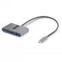 Hub USB-C de 4 puertos StarTech.com con Power Delivery Pass-Through de 100W – 2x USB-A + 2x USB-C – USB 3.0 5Gbps – cable de 1ft (30cm) – hub portátil USB Type-C a USB-A/C