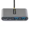 Hub USB-C de 4 puertos StarTech.com con Power Delivery Pass-Through de 100W – 2x USB-A + 2x USB-C – USB 3.0 5Gbps – cable de 1ft (30cm) – hub portátil USB Type-C a USB-A/C