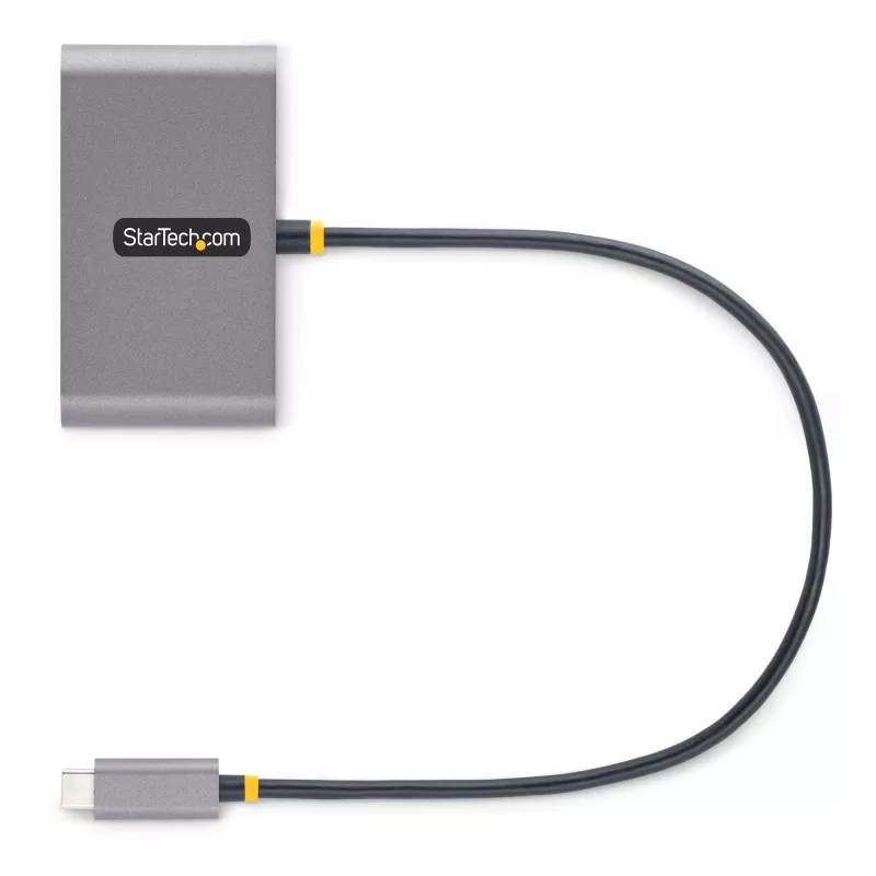 Hub USB-C de 4 puertos StarTech.com con Power Delivery Pass-Through de 100W – 2x USB-A + 2x USB-C – USB 3.0 5Gbps – cable de 1ft (30cm) – hub portátil USB Type-C a USB-A/C