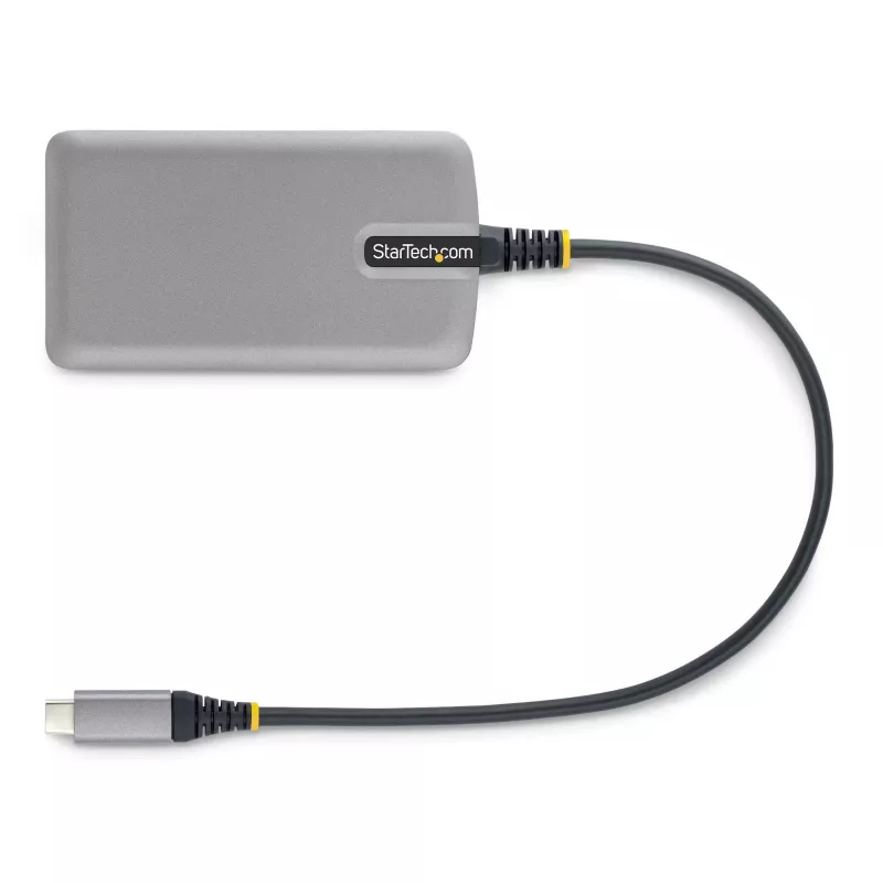 Hub USB-C de 3 puertos StarTech.com con Ethernet - 3 conectores USB-A, Gigabit Ethernet RJ45, USB 3.0 5Gbit/s, alimentado por bus, cable de 30 cm - adaptador hub USB Type-C para portátil con Gigabit Ethernet