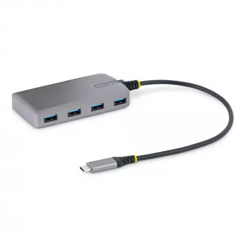 Hub USB-C de 4 puertos StarTech.com - 5Gbit/s - alimentado por bus - hub USB-C a 4x USB-A con entrada de alimentación auxiliar opcional - hub USB portátil para sobremesa/portátil - cable de 30 cm - hub de expansión USB
