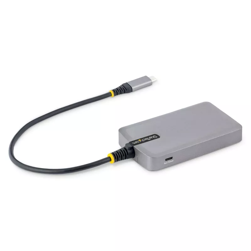 Hub USB-C de 4 puertos StarTech.com - 5Gbit/s - alimentado por bus - hub USB-C a 4x USB-A con entrada de alimentación auxiliar opcional - hub USB portátil para sobremesa/portátil - cable de 30 cm - hub de expansión USB