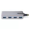Hub USB-C de 4 puertos StarTech.com - 5Gbit/s - alimentado por bus - hub USB-C a 4x USB-A con entrada de alimentación auxiliar opcional - hub USB portátil para sobremesa/portátil - cable de 30 cm - hub de expansión USB