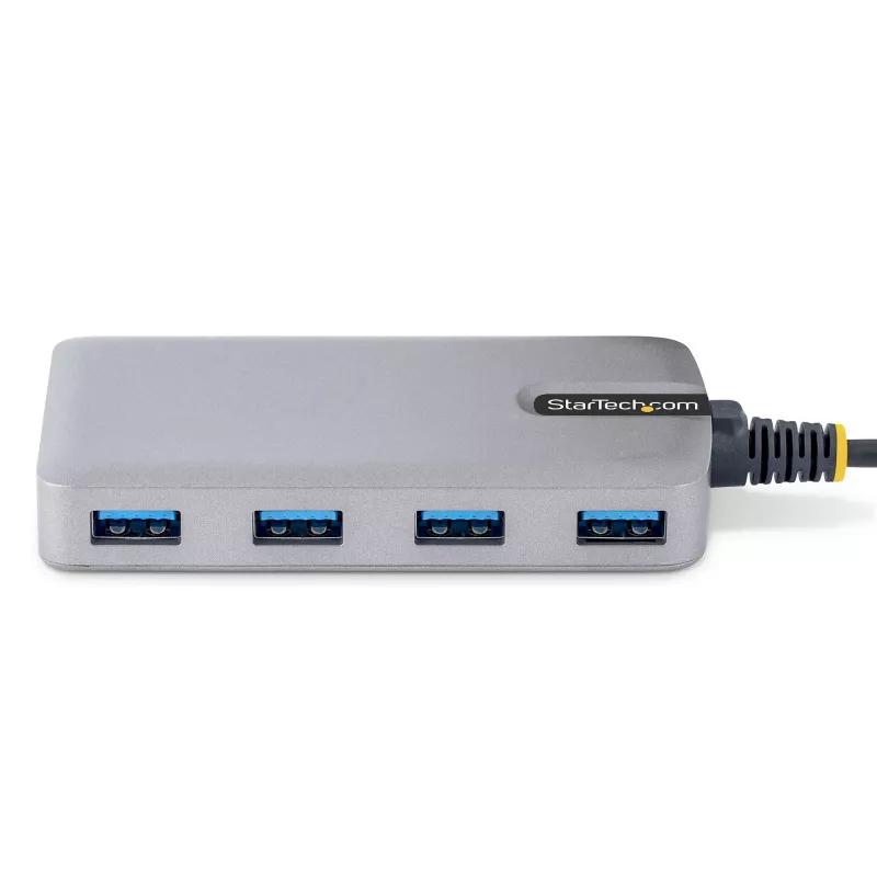 Hub USB-C de 4 puertos StarTech.com - 5Gbit/s - alimentado por bus - hub USB-C a 4x USB-A con entrada de alimentación auxiliar opcional - hub USB portátil para sobremesa/portátil - cable de 30 cm - hub de expansión USB