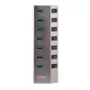 Hub USB-C de 7 puertos autoalimentado StarTech.com con interruptores de encendido/apagado individuales, hub de expansión USB 3.0 5Gbps con fuente de alimentación, hub USB-C a USB-A para sobremesa/portátil, hub USB Type-C con BC 1.2