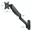 Techly ICA-LCD G112E soporte de pared giratorio con resorte de gas, para 1 pantalla de 17-32 pulgadas (43-81,3 cm), 9 kg