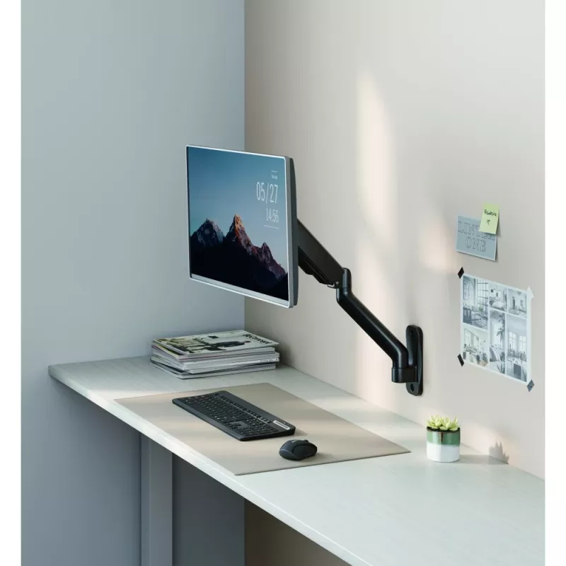 Techly ICA-LCD G112E soporte de pared giratorio con resorte de gas, para 1 pantalla de 17-32 pulgadas (43-81,3 cm), 9 kg