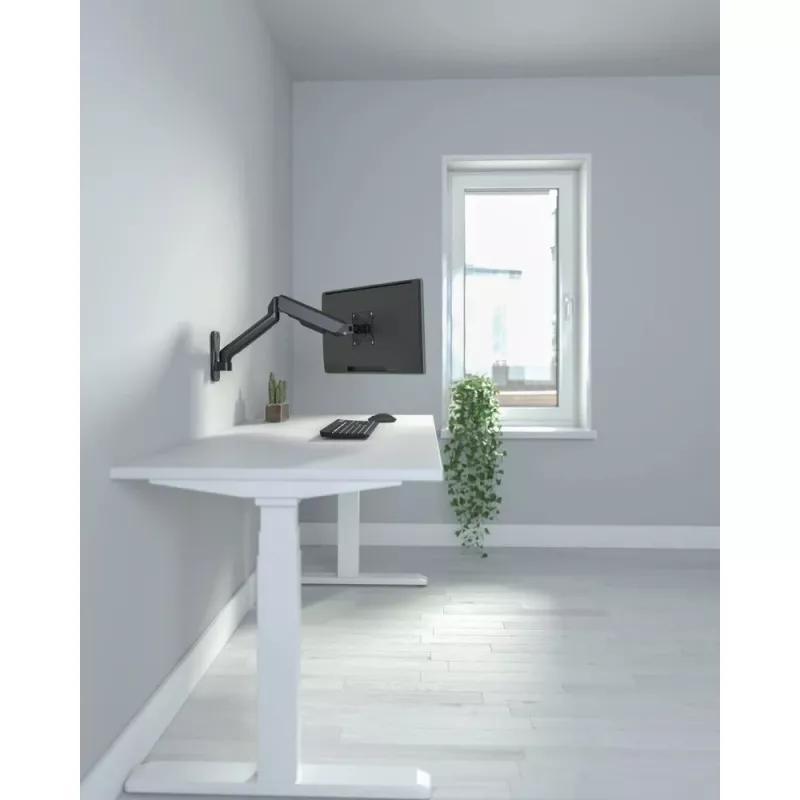 Techly ICA-LCD G112E soporte de pared giratorio con resorte de gas, para 1 pantalla de 17-32 pulgadas (43-81,3 cm), 9 kg