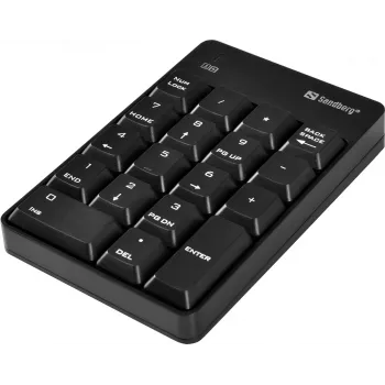Teclado numérico inalámbrico Sandberg 2, RF Wireless, 18, portátil/PC, negro