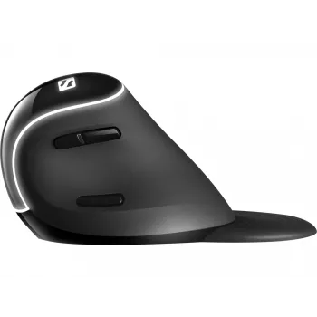 Ratón vertical inalámbrico Sandberg Pro, diestro, diseño vertical, óptico, RF Wireless, 1600 DPI, negro