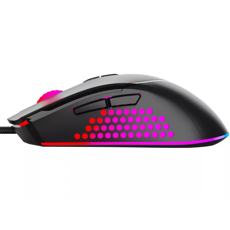 Ratón Sandberg Azazinator 6400, diestro, USB Type-A, 6400 DPI, negro