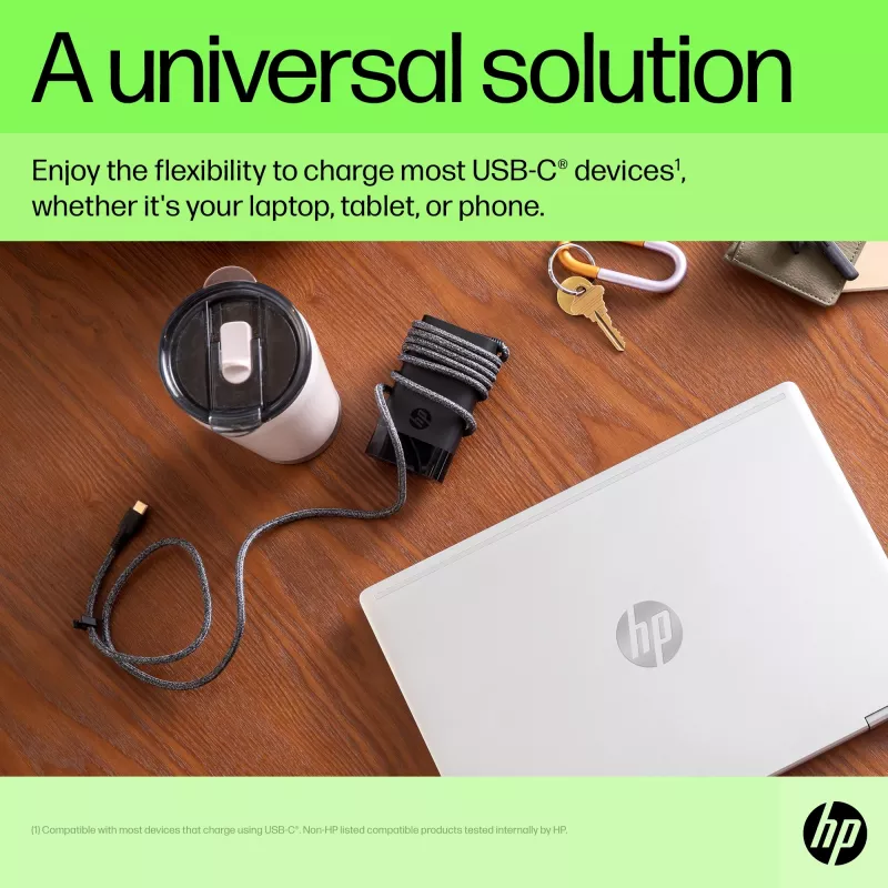Cargador para portátil HP USB-C 65W, portátil, interior, 90 V, 47 - 63 Hz, 65 W, 5 - 20 V