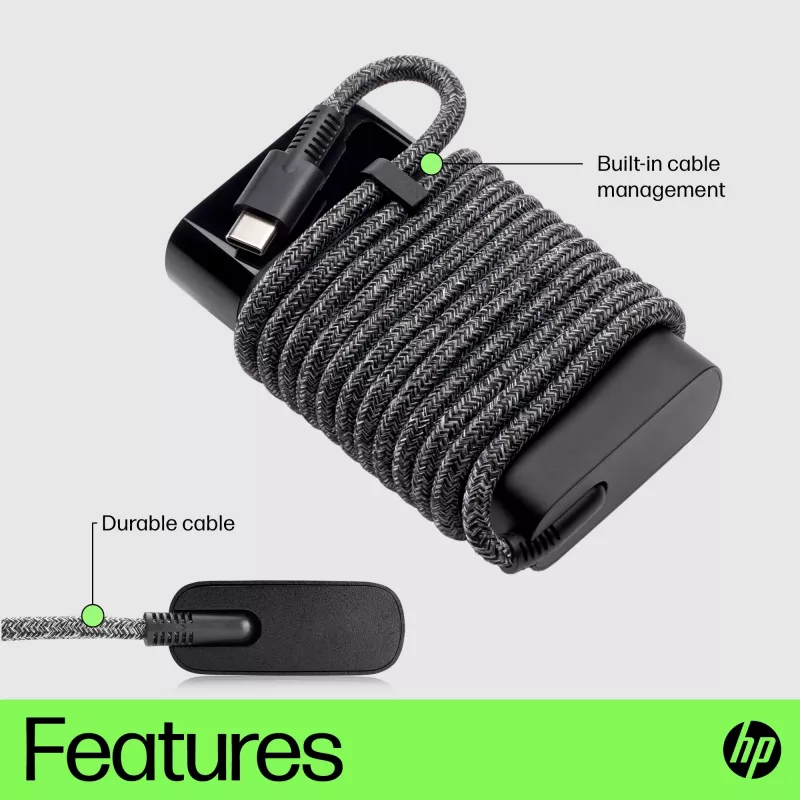 Cargador para portátil HP USB-C 65W, portátil, interior, 90 V, 47 - 63 Hz, 65 W, 5 - 20 V