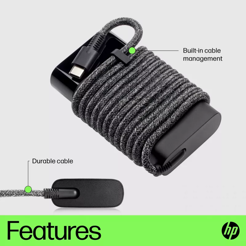 Cargador para portátil HP USB-C 65W, portátil, interior, 90 V, 47 - 63 Hz, 65 W, 5 - 20 V
