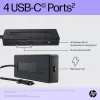 Hub multipuerto HP 4K USB-C, USB Type-C, USB 3.2 Gen 2 (3.1 Gen 2) Type-C, 10000 Mbit/s, negro, 4K Ultra HD, China