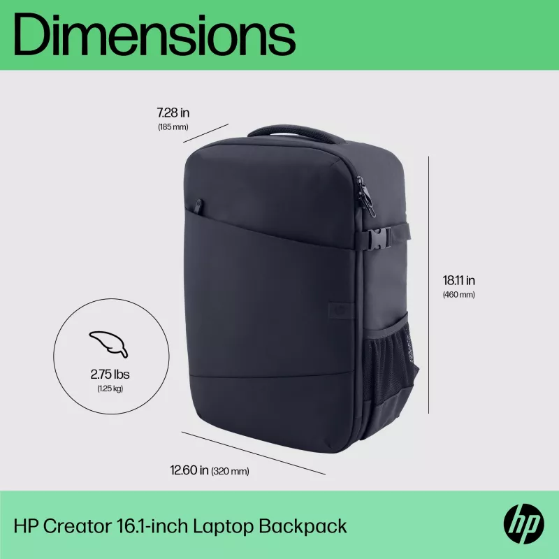 Mochila para portátil HP Creator 16,1 inch, mochila, 1,25 kg