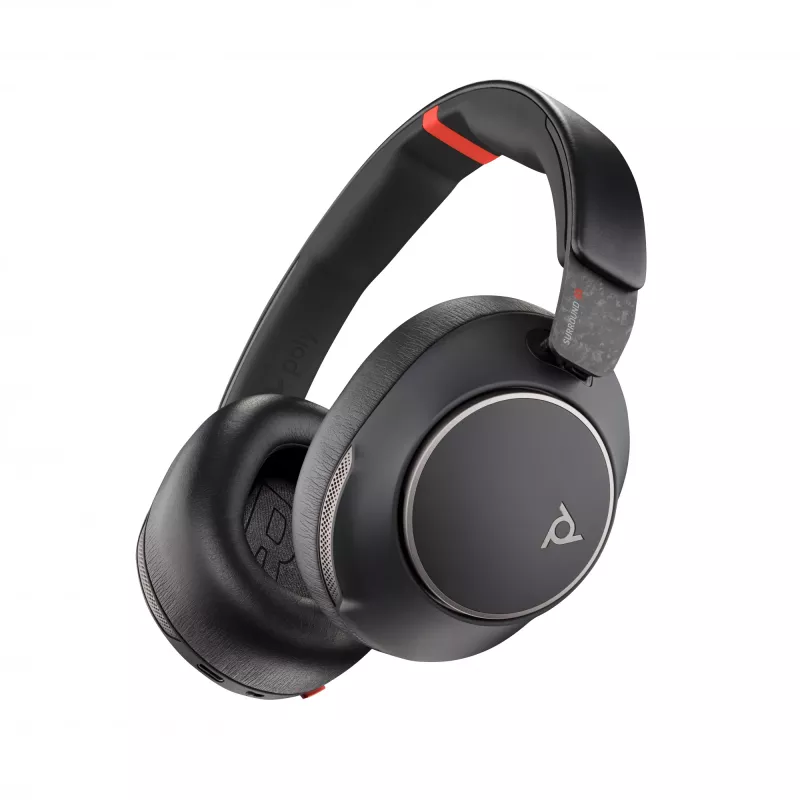 Auriculares HP Poly Voyager Surround 85 UC USB-C + adaptador USB-C/A + base de carga