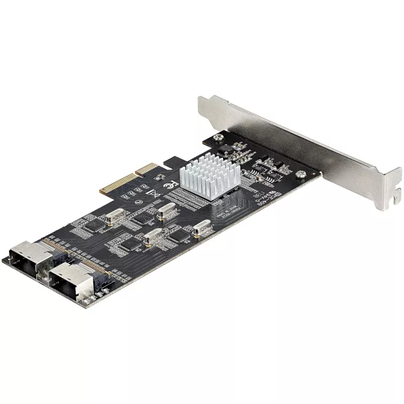 Tarjeta SATA PCIe de 8 puertos StarTech.com – Tarjeta de expansión PCI Express 6 Gbit/s SATA con 4 controladores host – Tarjeta controladora SATA PCIe – PCI-e x4 Gen 2 a SATA III – SATA HDD/SSD